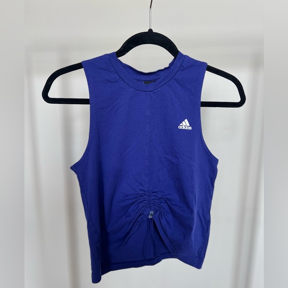 Adidas Women’s Cotton Cinch Tank Top | Purple - Picture 1 of 4